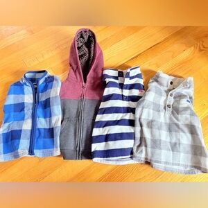 Bundle of 4 fleece tops for boys 18 month-2T.